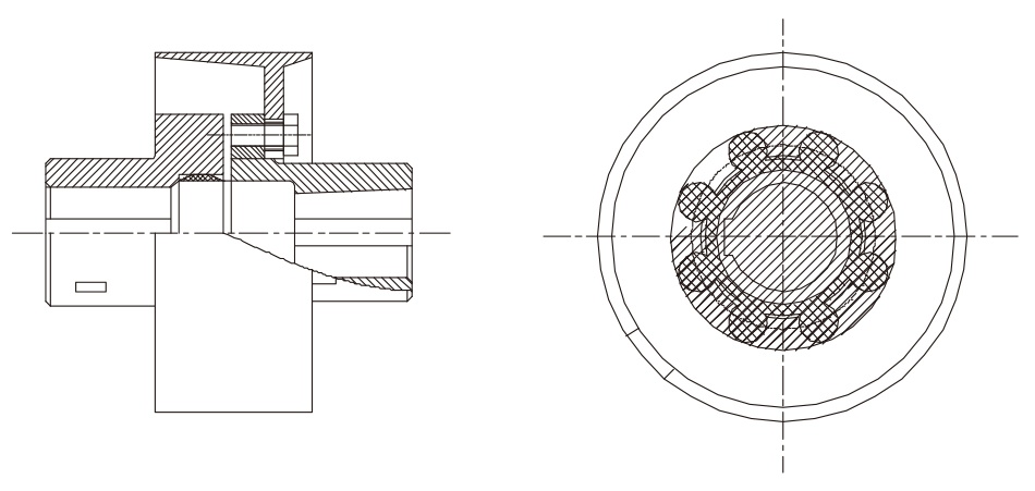 ML_L型帶制動輪梅花彈性聯軸器